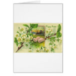VINTAGE APPLE BLOSSOMS AND EGGS GREETINGS CARDS