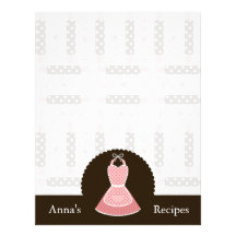 Vintage Apron with utensils Recipe Card Custom Letterhead
