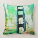 Vintage aquarium goldengate bridge of SanFrancisco pillows