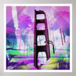 Vintage aquarium goldengate bridge of SanFrancisco posters