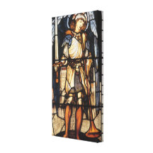 Vintage Archangel, Saint Michael by Burne Jones Gallery Wrapped Canvas