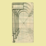 Vintage Architecture, Columns Arches Perspecitve labels