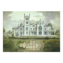 Vintage Architecture, French Chateau Floor Plans Invitations