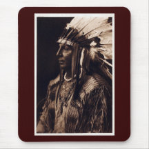 Vintage Arikara Chief Mousepad