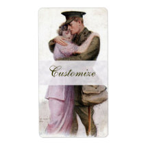 Vintage Army Military Custom Label