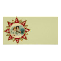 Vintage Art - Christmas Angels Customized Photo Card