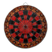 Vintage Art Deco Chess Dart Board