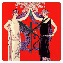 Vintage Art Deco Fashion Wall Clocks