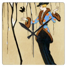 Vintage Art Deco Fashion Wallclocks