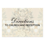 vintage art deco flower pattern business card