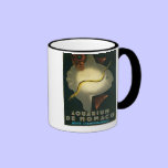 Vintage art deco French Monaco aquarium mugs