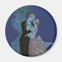Vintage Art Deco Love Romance Newlyweds Wedding Magnet