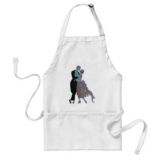 Vintage Art Deco, Newlyweds Love Wedding Dance Aprons
