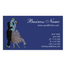 Vintage Art Deco, Newlyweds Love Wedding Dance Business Cards