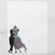Vintage Art Deco, Newlyweds Love Wedding Dance Custom Flyer