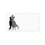 Vintage Art Deco, Newlyweds Love Wedding Dance Address Label