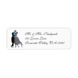 Vintage Art Deco, Newlyweds Love Wedding Dance Custom Return Address Label