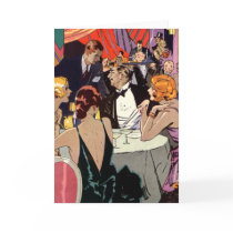 Vintage Art Deco Nightclub Cocktail Party Greeting Card