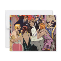 Vintage Art Deco Nightclub Cocktail Party Personalized Announcement