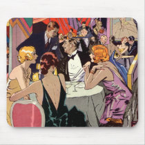 Vintage Art Deco Nightclub Cocktail Party Mouse Pad
