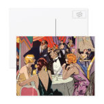 Vintage Art Deco Nightclub Cocktail Party Postcard