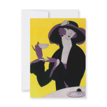Vintage Art Deco Tea Invitations High Afternoon