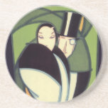 Vintage Art Deco Topper Vegetable Label Art Drink Coasters