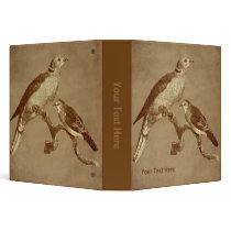 Vintage Art Doves On Branch Binder Notebook