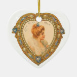 Vintage Art Love Mom Christmas Tree Ornament