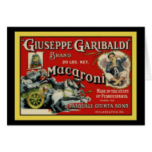 Vintage Art Macaroni Label Poster Card