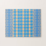 Vintage art nouveau and floral in lavender blue puzzles