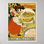 Vintage Art Nouveau; Beer Bar Cafe and Restaurant Poster