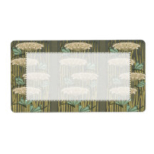 Vintage Art Nouveau Dragonfly Lily Pads Address Custom Shipping Label