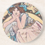 Vintage Art Nouveau Drink Coaster