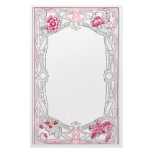 Vintage Art Nouveau Frame with Leaves & Flowers stationery