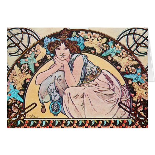 Vintage Art Nouveau Greeting Card