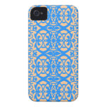 Vintage art nouveau in lavender blue iPhone 4 Case-Mate cases