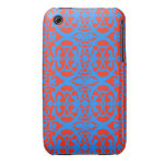 Vintage art nouveau in lavender blue iPhone 3 case