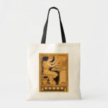 Vintage Art Nouveau Love Conquers All Scientist Tote Bags