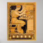 Vintage Art Nouveau Love Conquers All Scientist Posters