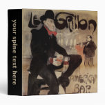 Vintage Art Nouveau Man Drinking Beer American Bar Binder