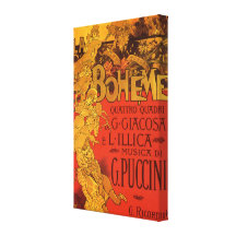 Vintage Art Nouveau Music; La Boheme Opera, 1896 Stretched Canvas Prints