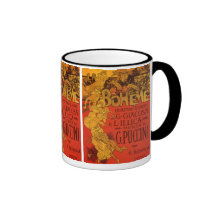 Vintage Art Nouveau Music; La Boheme Opera, 1896 Coffee Mugs