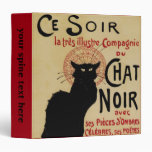 Vintage Art Nouveau Poster; Ce Soir Chat Noir Vinyl Binders