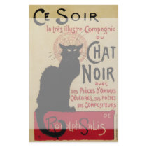 Vintage Art Nouveau Poster; Ce Soir Chat Noir Stationery Design