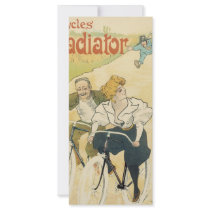 Vintage Art Nouveau Poster; Gladiator Cycles