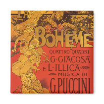 Vintage Art Nouveau Poster; La Bohème, 1896 Refrigerator Magnet