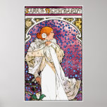 Vintage Art Nouveau Poster Print by Mucha (detail)