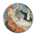 Vintage Art Nouveau Poster; Taverne Olympia Refrigerator Magnet