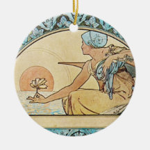Vintage Art Nouveau sunset Ornament